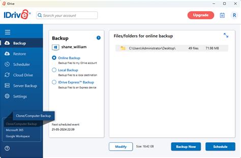 idrive clone computer backup